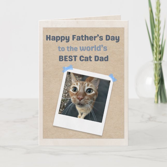 World's Best Cat Dad Card Personal Message (Front)