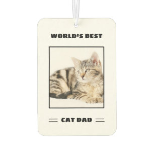 World's Best Cat Dad Custom Photo Personalized Air Freshener