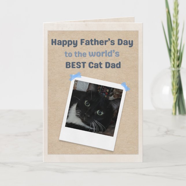 World's Best Cat Dad Father's Day Card (Box Gift)) (Front)