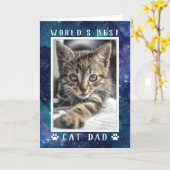 World's Best Cat Dad Photo Space Custom Birthday Card | Zazzle