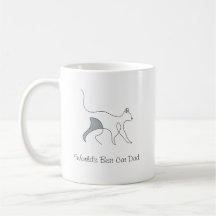 World's Best Cat Dad Simple Elegant Personalized