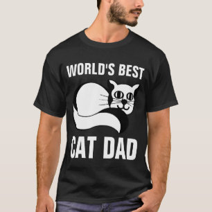 WORLD'S BEST CAT DAD t-shirts, Black T-Shirt