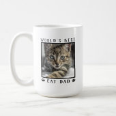 World's Best Cat Dad with Your Cat's Photo Coffee Mug (Left)