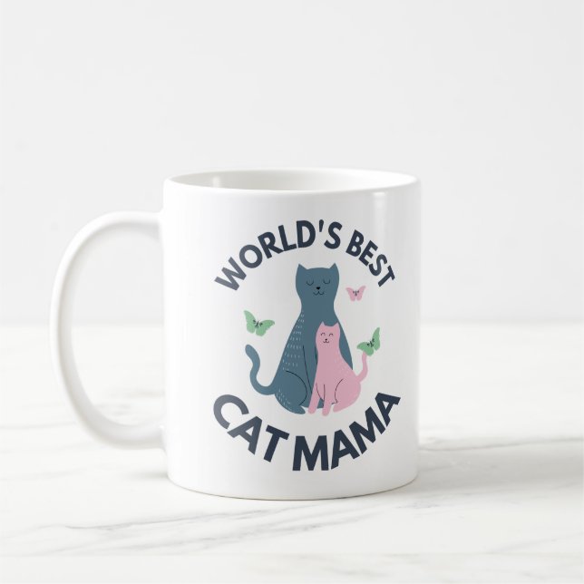 World's Best Cat Mama Coffee Mug (Left)