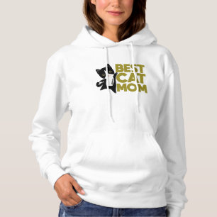 Worlds Best Cat Mom - Cats Black Sweet Animals Hoodie