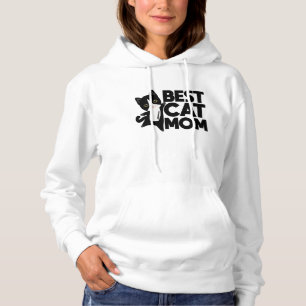 Worlds Best Cat Mom - Cats Black Sweet Animals Hoodie