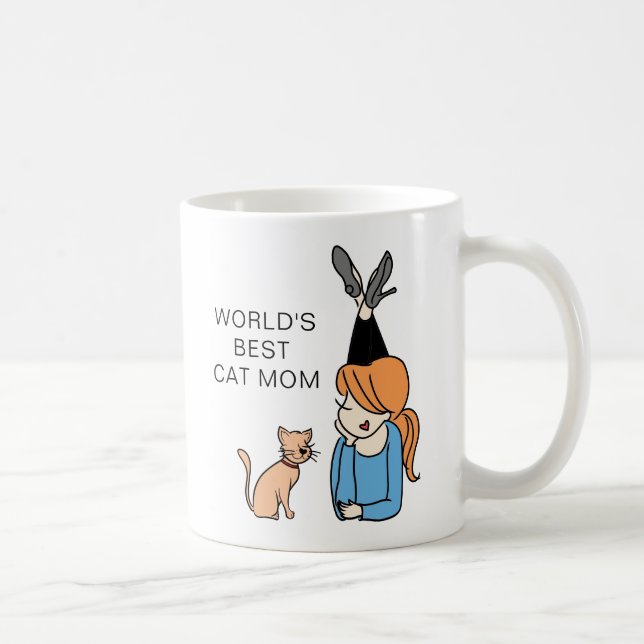 World's Best Cat Mom Coffee Mug (Right)