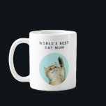 World's Best Cat Mom Custom Funny 2 Pet Photos Coffee Mug<br><div class="desc">World's Best Cat Mom Custom Funny 2 Pet Photos Coffee Mug</div>