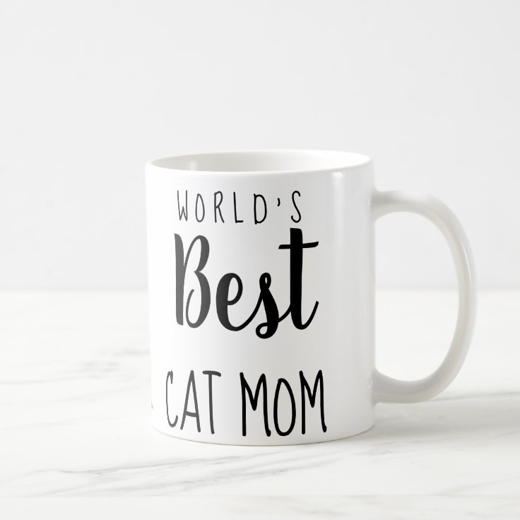 World's Best Cat Mom - Customizable Coffee Mug | Zazzle