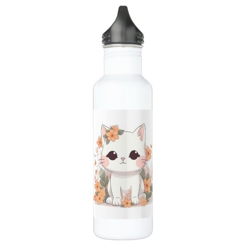 Worlds Best Cat Mom Cute Kitten Stainless Steel Water Bottle