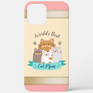 World's Best Cat Mom - Cute Kittens iPhone 12 Pro Max Case