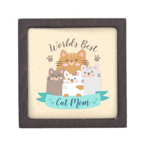 Worlds Best Cat Mom _ Cute Kittens Gift Box