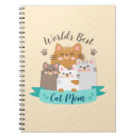 World&#39;s Best Cat Mom - Cute Kittens Notebook