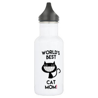 World's best cat mom! Fun Water Bottle (18 oz)
