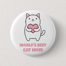 World's Best Cat Mom Heart Love Kitty