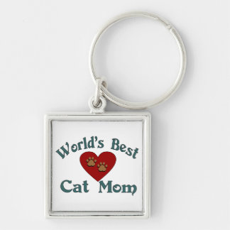 World's Best Cat Mom Keychain