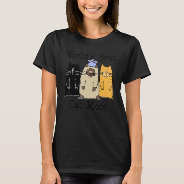 World's Best Cat Mom Meow Cat Best Cat Mom Ever T-Shirt (Front)