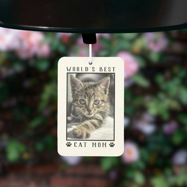 World's Best Cat Mom Paw Prints Pet Photo Frame Air Freshener (World's Best Cat Mom Paw Prints Pet Photo Frame Air Freshener)