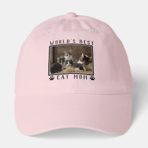 World's Best Cat Mom Paw Prints Pet Photo Hat