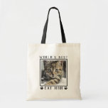 World&#39;s Best Cat Mom Paw Prints Photo Tote Bag at Zazzle