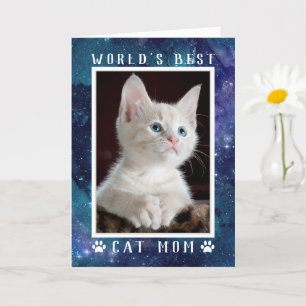 World's Best Cat Mom Photo Space Mother's Day Card