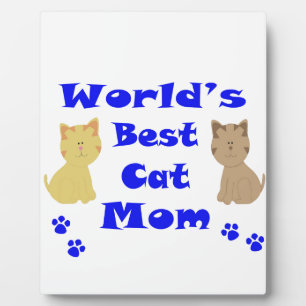 World's Best Cat Mom Plaque