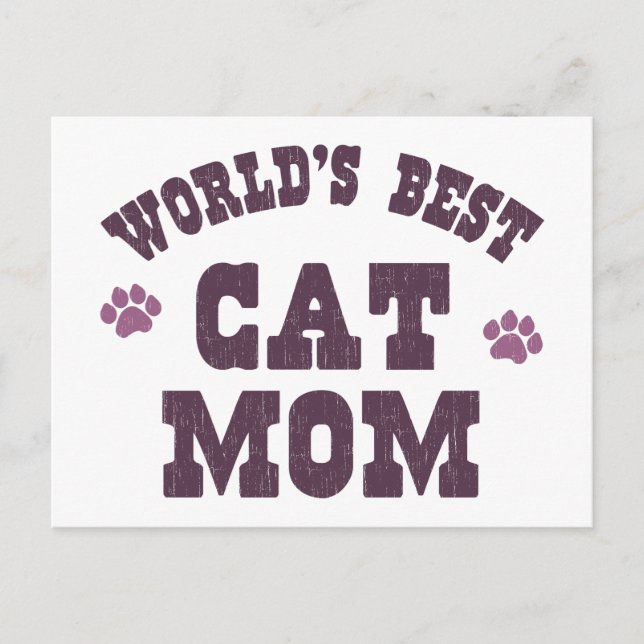 World's Best Cat Mom Postcard (Front)