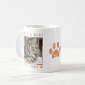 World's Best Cat Mom Rose Gold Foil Paws Photo Coffee Mug (Front Left)