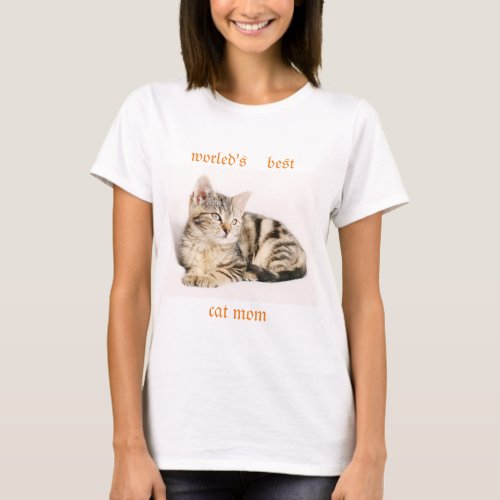 Worlds best cat mom shirt