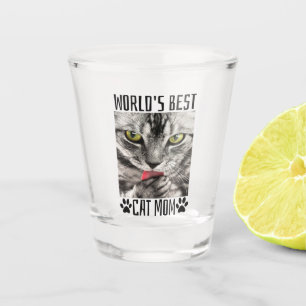 World's Best Cat Mom Shot Glass
