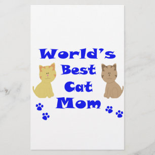 World's Best Cat Mom Stationery