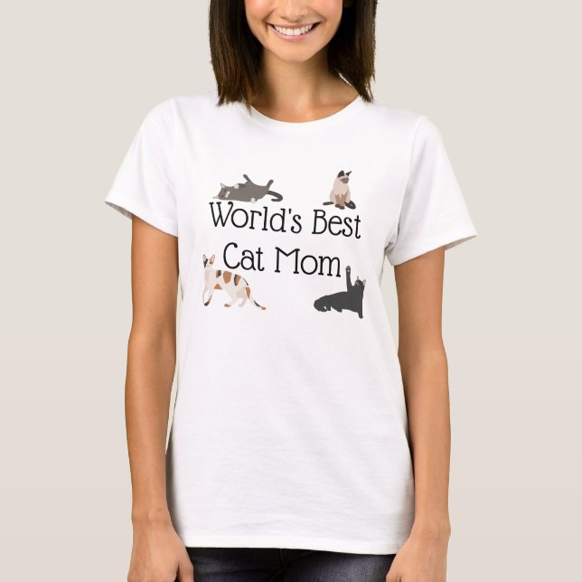 World's Best Cat Mom T-Shirt (Front)