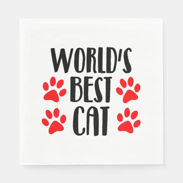 world's best cat napkins (Front)