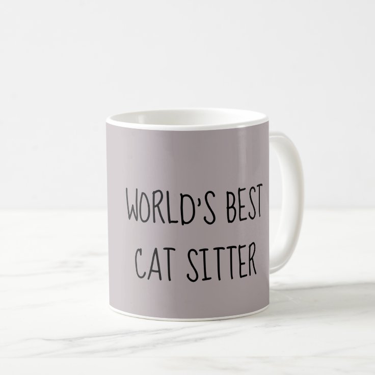 Worlds Best Cat Sitter Mug Cat On Back Zazzle