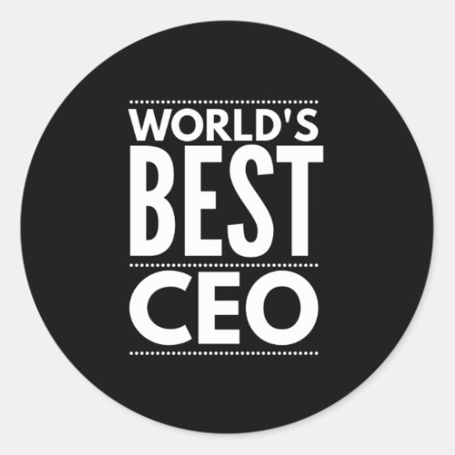 Worlds Best CEO Classic Round Sticker