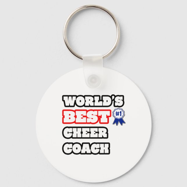 World's Best Cheer Coach Keychain (Front)