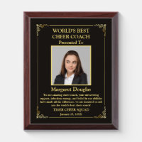 World's Best Cheer Coach Photo | Gold & Black