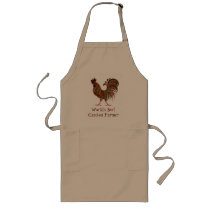 World's Best Chicken Farmer Fun Quote Rooster Farm Long Apron