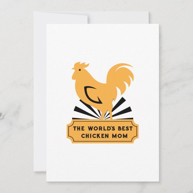 World's Best Chicken Mom Funny Mothers Day Gifts Card (Front)