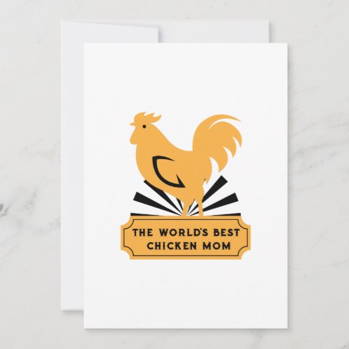 Worlds Best Chicken Mom Funny Mothers Day Gifts Card