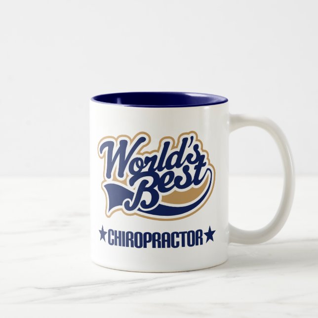 Worlds Best Chiropractor Two-Tone Coffee Mug (Right)