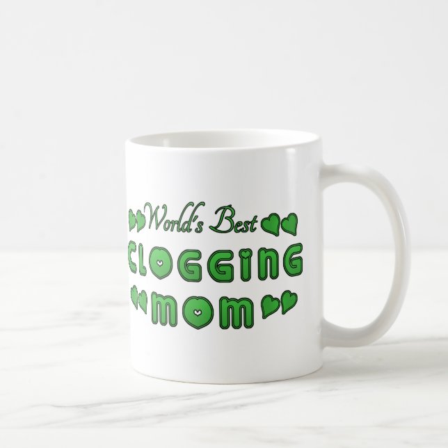 World's Best Clogging Mom Green Coffee Mug (Right)