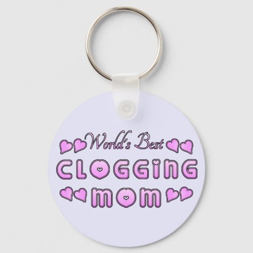 Worlds Best Clogging Mom Keychain