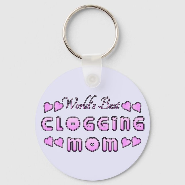 World's Best Clogging Mom Keychain (Front)