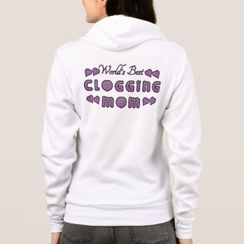 Worlds Best Clogging Mom Purple Hoodie