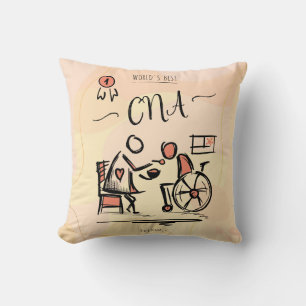 World's Best CNA - Certified Nurse Assistant Gift Throw Pillow