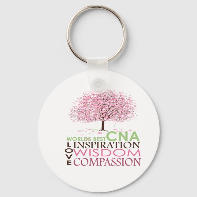 World's Best CNA Gifts Keychain (Front)