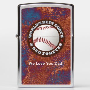 World's Best Coach and Dad 1 Options Zippo Lighter