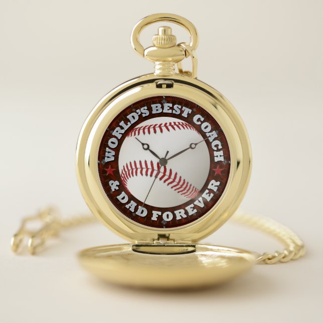 World's Best Coach and Dad 1 Pocket Watch (Inside)
