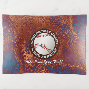 World's Best Coach and Dad 1 Trinket Tray
